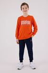 4-15 Yaş Lisanslı Us Polo Assn Erkek Çocuk Takım-Oranj