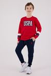 4-15 Yaş Lisanslı Us Polo Assn Erkek Çocuk Takım-Kırmızı