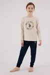 4-15 Yaş Lisanslı Us Polo Assn Erkek Çocuk Takım-Latte