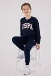4-15 Yaş Lisanslı Us Polo Assn Erkek Çocuk Takım-Lacivert
