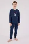 4-15 Yaş Lisanslı Us Polo Assn Erkek Çocuk Takım-İndigo