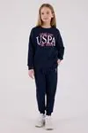 4-15 Yaş Lisanslı Us Polo Assn Kız Çocuk Takım-Lacivert