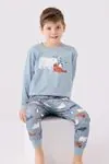 2-8 Yaş We Wild Penguen Erkek Çocuk Erkek Çocuk Takım-Bebe Mavisi