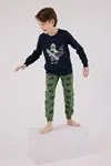 2-8 Yaş Snowboard Bird Erkek Çocuk Takım-Lacivert