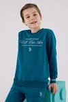 4-15 Yaş Lisanslı Us Polo Assn Erkek Çocuk Takım-Petrol