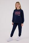 4-15 Yaş Lisanslı Us Polo Assn Kız Çocuk Takım-Lacivert