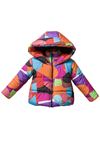 2-8 Yaş Winter Bloom Kız Çocuk Mont-Mavi