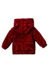 9-24 Ay Teddy Luxe Kız Bebek Mont-Kırmızı