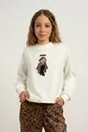 9-15 Yaş Swank Bear Leo Kız Çocuk Takım-Latte