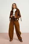 9-15 Yaş Rustic Suit Brown Kız Çocuk 3'Lü Takım-Taba