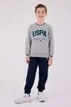 4-15 Yaş Lisanslı Us Polo Assn Erkek Çocuk Takım-Uzay Grisi