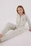 4-15 Yaş Lisanslı Us Polo Assn Kız Çocuk Takım-Ekru