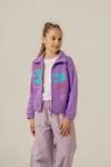 5-9 Yaş Mussness Happy Colors Kız Çocuk Hırka/Ceket -Mor-
