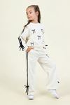 4-9 Yaş Ribbon Bliss Kız Çocuk Takım-Ekru