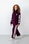 9-15 Yaş Moderno Ribbon Velvet Kız Çocuk Takım-Bordo