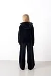 9-15 Yaş Milano Mussness Velvet Kız Çocuk Takım-Siyah