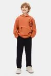8-14 Yaş Cool Brave New Erkek Çocuk Sweatshırt-Kiremit