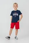 4-15 Yaş Lisanslı Us Polo Assn Erkek Çocuk Takım-İndigo