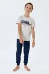 4-15 Yaş Lisanslı Us Polo Assn Erkek Çocuk Takım-Latte