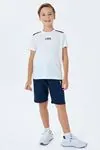 4-15 Yaş Lisanslı Us Polo Assn Erkek Çocuk Takım-Ekru