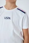 4-15 Yaş Lisanslı Us Polo Assn Erkek Çocuk Takım-Ekru