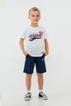 4-15 Yaş Lisanslı Us Polo Assn Erkek Çocuk Takım-Ekru