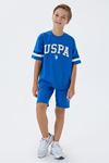 4-15 Yaş Lisanslı Us Polo Assn Erkek Çocuk Takım-Saks