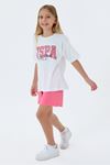 4-15 Yaş Lisanslı Us Polo Assn Kız Çocuk Takım-Ekru