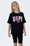 4-15 Yaş Lisanslı Us Polo Assn Kız Çocuk Takım-Siyah