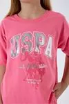 4-15 Yaş Lisanslı Us Polo Assn Kız Çocuk Takım-Pembe