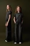 9-15 Yaş Black Butterfly Kız Çocuk Takım-Siyah