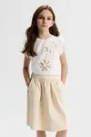 8-14 Yaş Little Luxe Kız Çocuk 3'Lü Takım-Latte