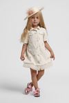 1-5 Yaş Cotto Daisy Kız Çocuk Elbise-Latte