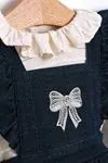6-18 Aylık Rana Ribbon Kız Bebek Takım-İndigo