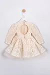 2-5 Yaş Baby Doll Kız Çocuk Elbise-Ekru