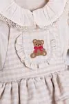 6-18 Aylık Happy Bear Kız Bebek Takım-Mavi