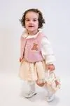6-18 Aylık Pink Love Çantalı 4'Lü Kız Bebek Takım-Pembe