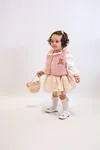 6-18 Aylık Pink Love Çantalı 4'Lü Kız Bebek Takım-Pembe