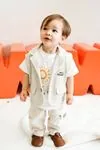 9-24 Aylık King Mode Erkek Bebek 3'Lü Takım-Latte