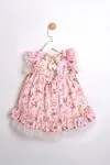 2-5 Yaş Cute Dress Kız Çocuk Elbise-Pembe