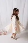 2-5 Yaş Baby Doll Kız Çocuk Elbise-Ekru