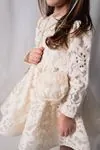 2-5 Yaş Baby Doll Kız Çocuk Elbise-Ekru
