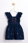 2-5 Yaş Elegance Dreamy Kız Çocuk Tulum-Lacivert