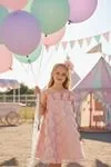 3-7 Yaş Guetase Drees Kız Çocuk Elbise-Pudra