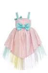 3-7 Yaş Ice Cream Dress Kız Çocuk Elbise-Pembe