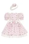 6-24 Aylık Garden Love Kız Bebek Elbise-Pembe