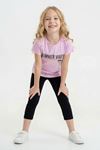 6-9 Yaş Summer Vibes Kız Çocuk Takım-Lila