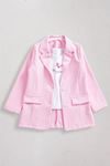 9-14 Yaş Magnolia Kız Çocuk Blazer Ceket-Şeker Pembe