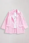 9-14 Yaş Magnolia Kız Çocuk Blazer Ceket-Şeker Pembe