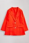 9-14 Yaş Magnolia Kız Çocuk Blazer Ceket-Oranj